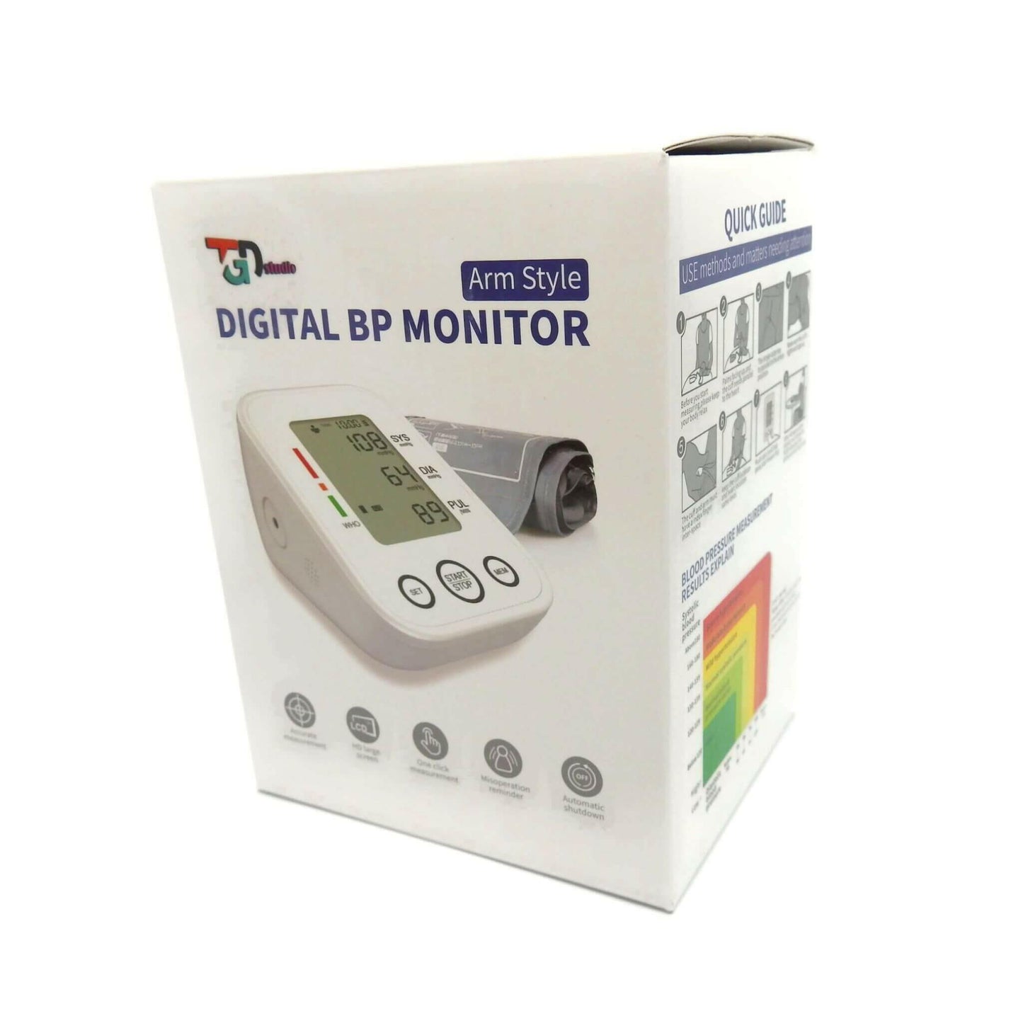 digital blood pressure monitor in box