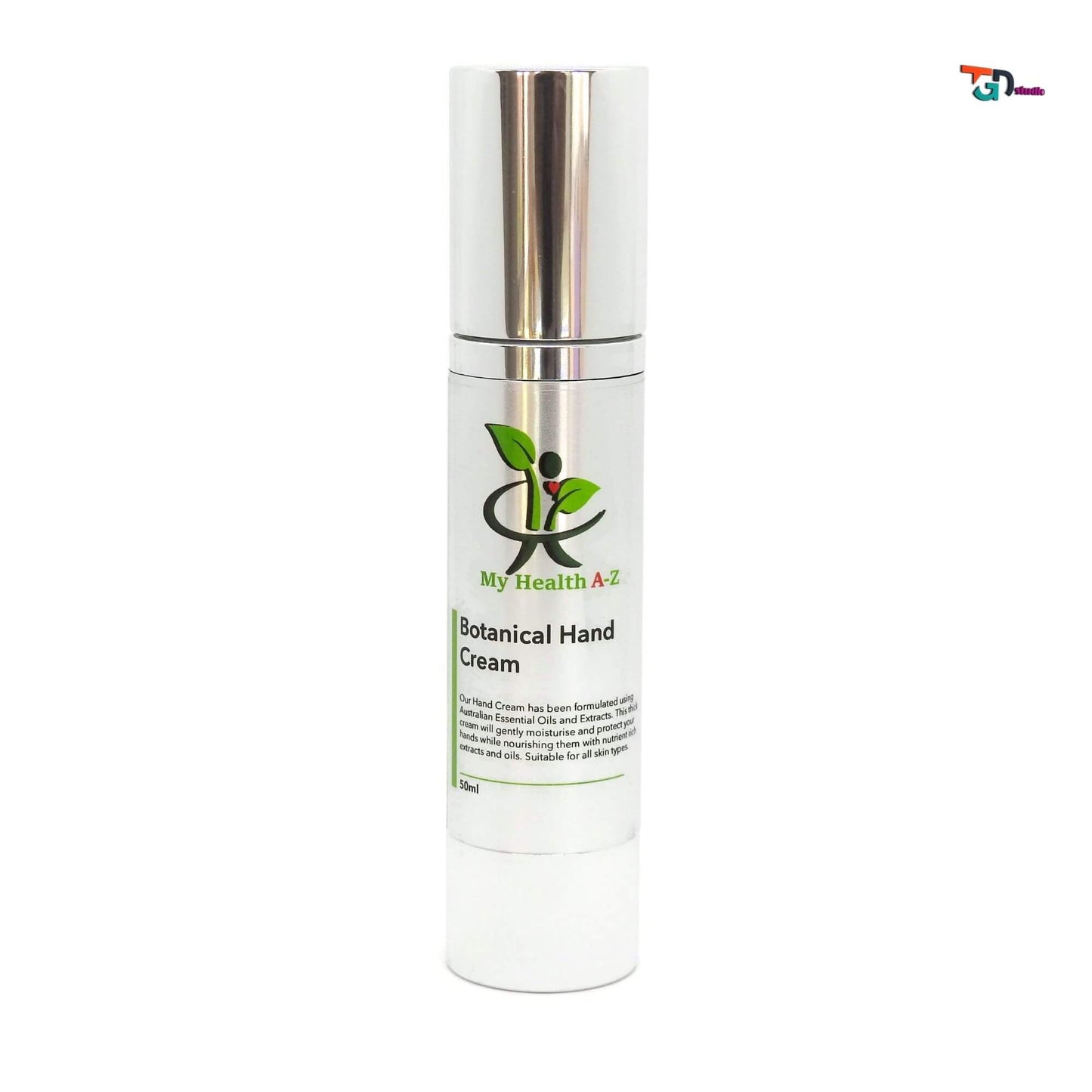 air pump bottle of botanical hand cream
