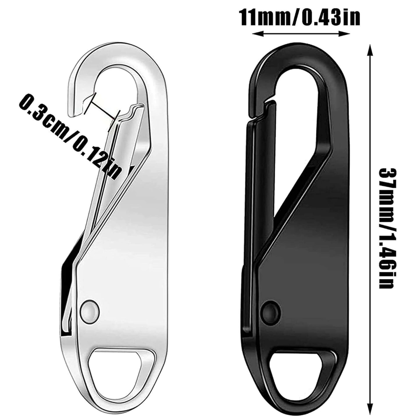 2 Alloy Universal Zipper Puller For Clothing Zip Fixer Removable Zipper Slider DIY