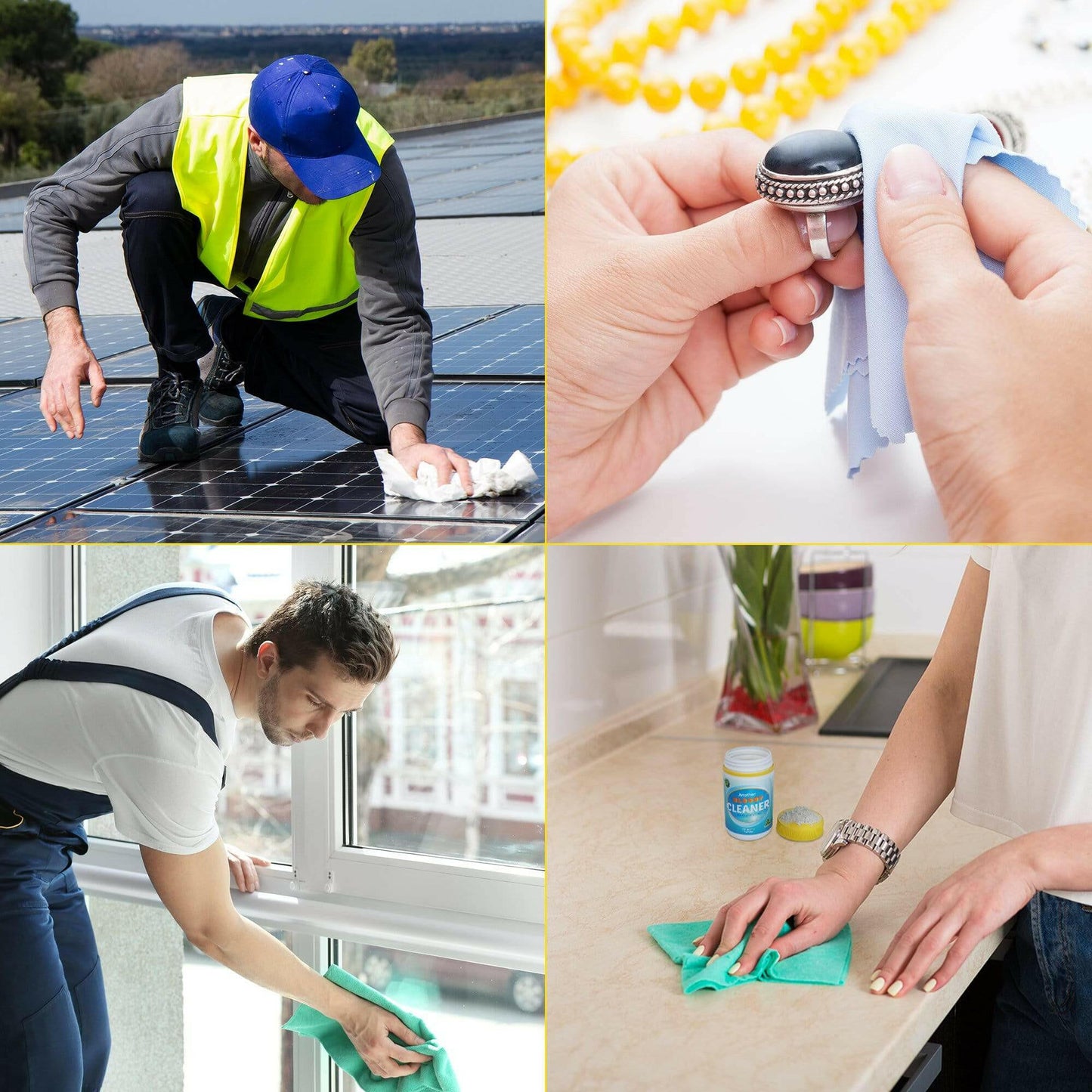 use for cleaning solar, jewelery windows hard surfaces