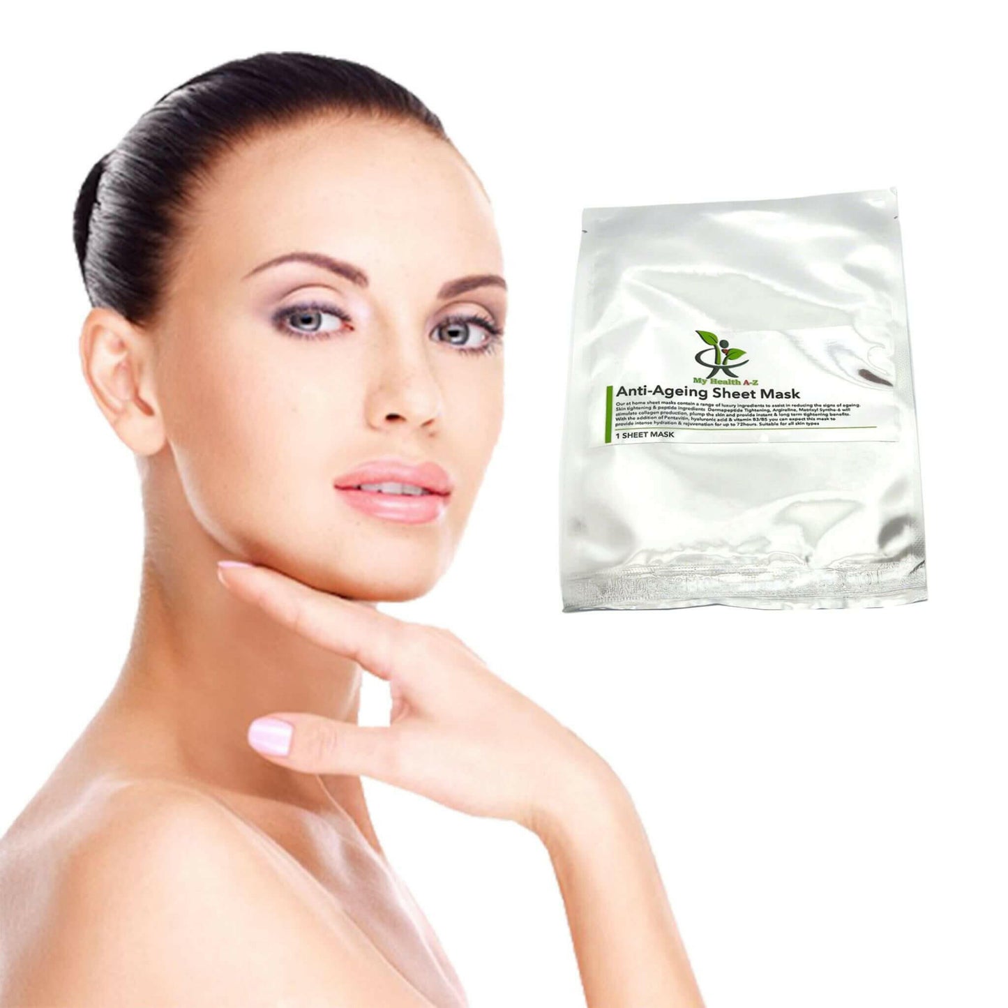 anti-ageing sheet mask in a packaging