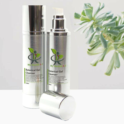 two air pump bottle of botanical gel cleanser