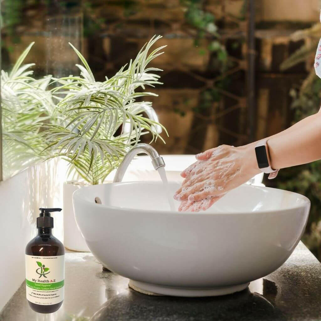 Kid's Alcohol Free Hand Sanitiser Plus Dispenser in bathroom
