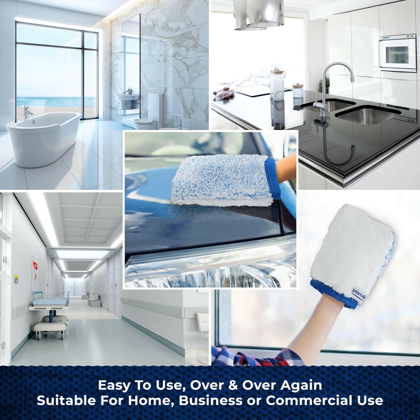 Microfibre Cleaning Mitt / Cloth for house and garden