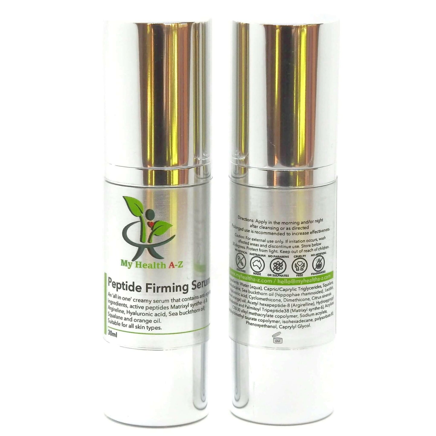 Peptide Firming Serum front and rear view