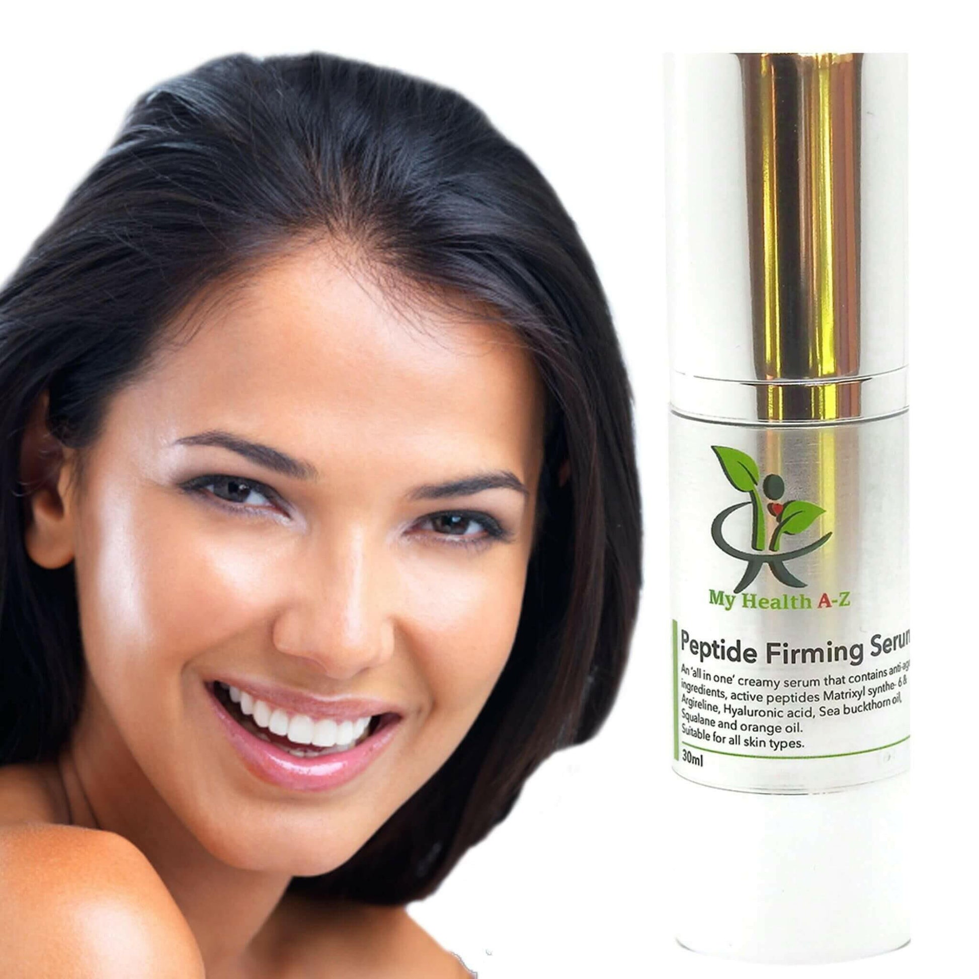 Peptide Firming Serum woman smiling