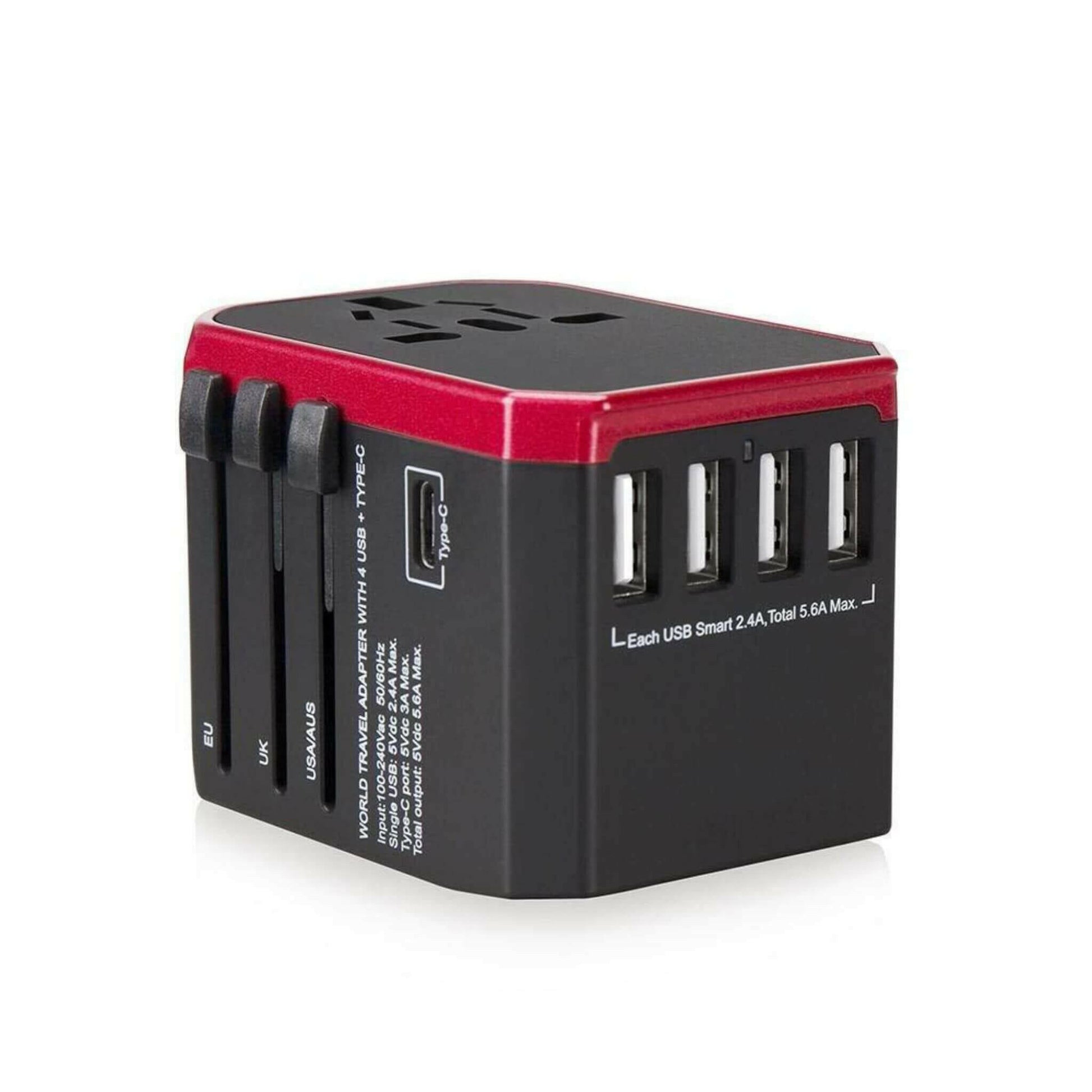 universal travel adapter with 4 usb connections