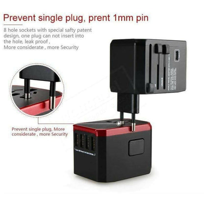 eight sockets holes Universal Travel Adapte
